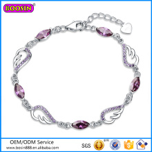 2016 nouveauté 925 bijoux en argent bracelet améthyste # P3002